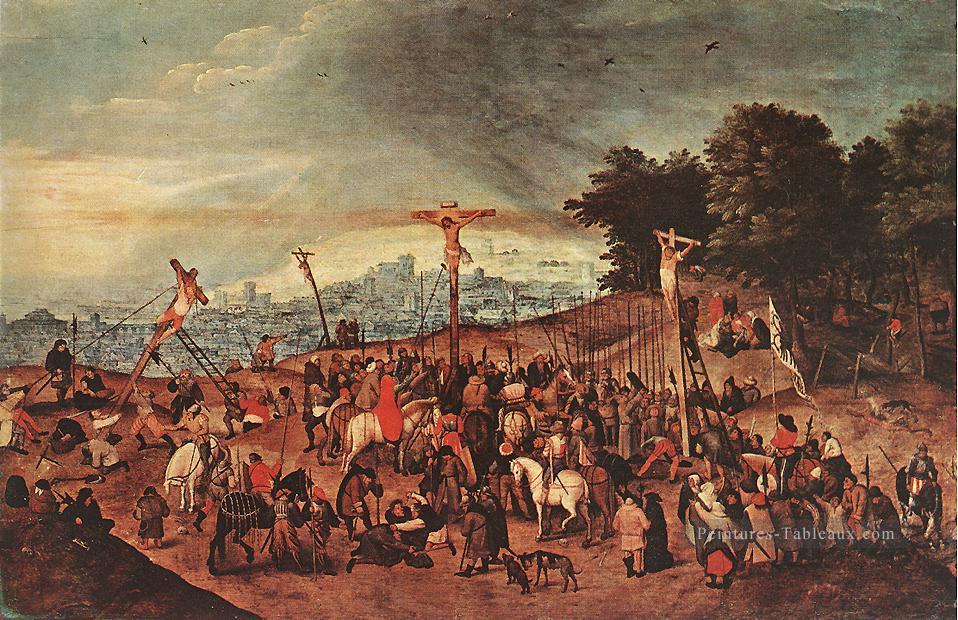 Crucifixion paysan genre Pieter Brueghel le Jeune Peintures à l'huile